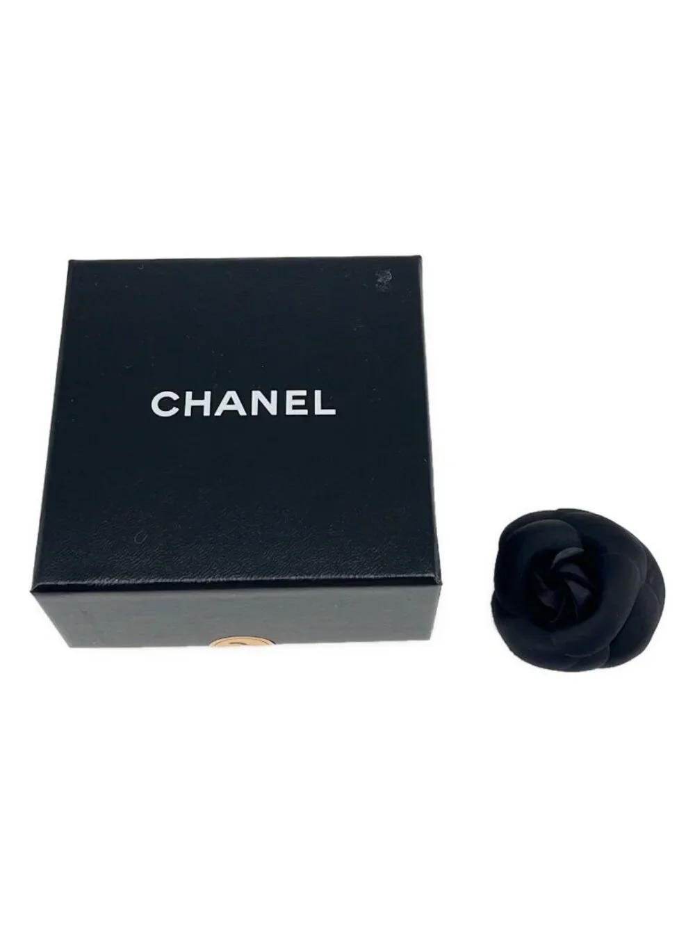Chanel Flower Brooch Corsage Black